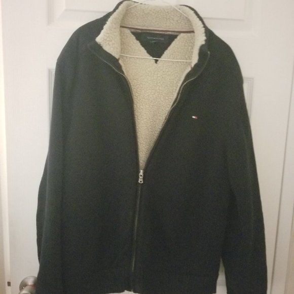 Tommy Hilfiger fleece or wool lined knit coat - Picture 1 of 13